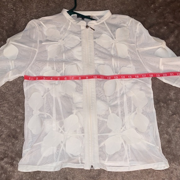 Dolce Cabo Floral Faux Leather Mesh Jacket - Picture 9 of 13